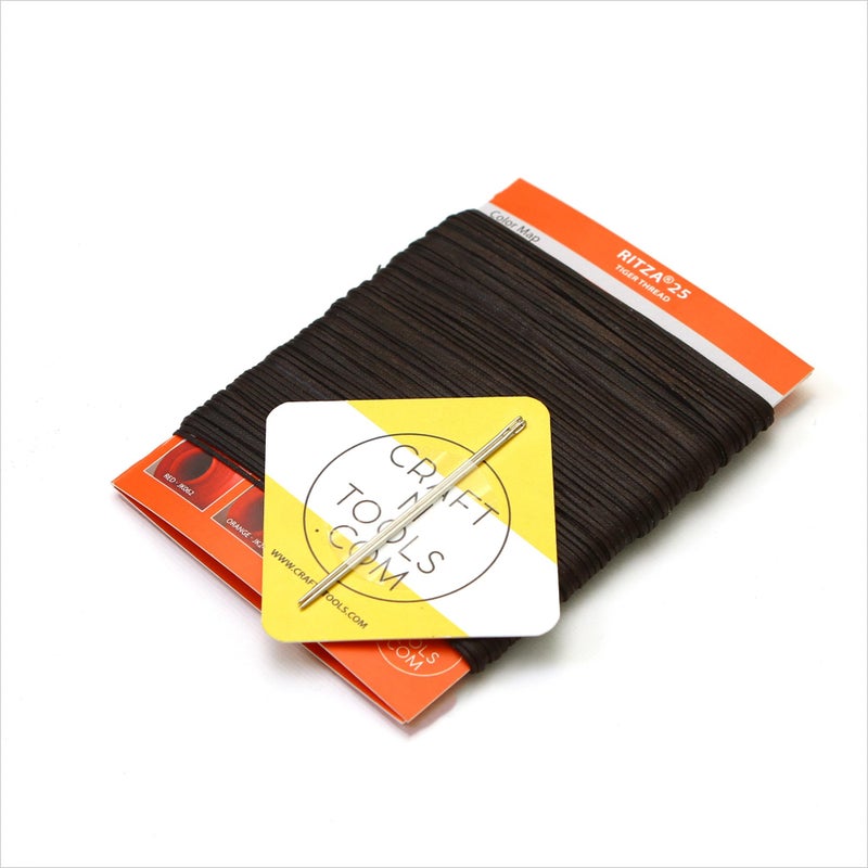 Ritza 25 Tiger Thread Brown 1.0mm RITZA 25 Tiger Thread for Leather Craft | Waxed Polyester Saddlers Thread - Image 1